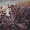 Painting, Oil on Canvas Size: 150 W x 100 H cm Rawand Jaffar Othman is Iraqi Kurdish Artist. Painting Artwork about Mongol Siege of Erbil City. Nice art